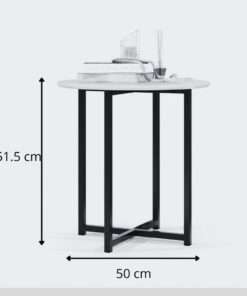 mesa lateral flow off white - Imagen 3