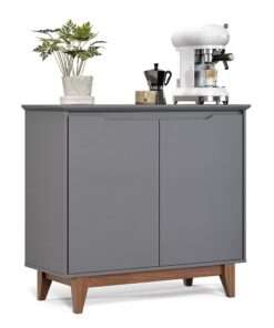 buffet 2 portas flow sin gavetas cinza