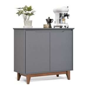buffet 2 portas flow sin gavetas cinza