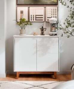 buffet 2 portas flow sin gavetas blanco - Imagen 5