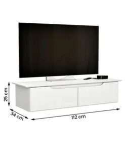 rack aparador suspenso flow blanco - Imagen 2