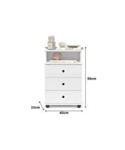 mesa de noche luxo new blanco - Imagen 3