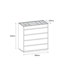 comoda belize blanco - Imagen 3