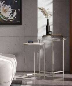 Set mesas laterales prisma blanco