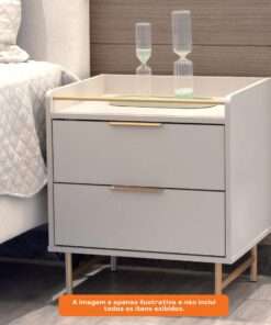 mesa de noche yves 1.35 blanca champagne