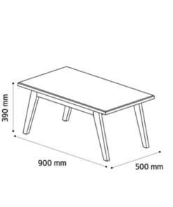 mesa de centro prism 900 off white - Imagen 2