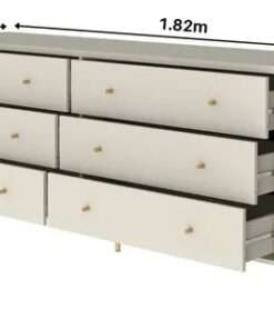 comoda jasper 1.82 off white dorado - Imagen 3